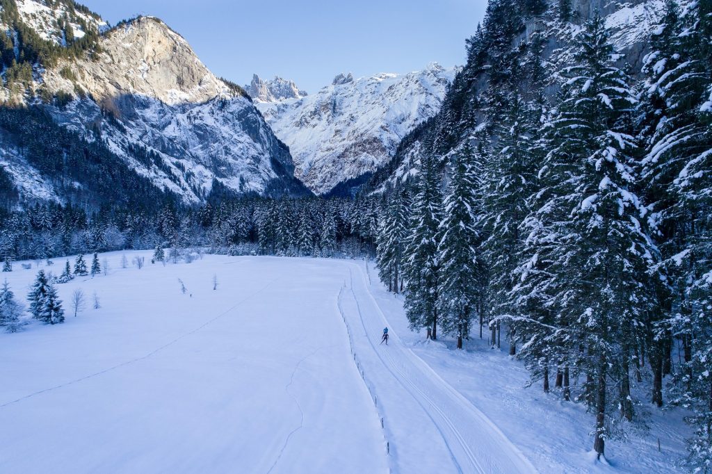Cross country skiing engelberg